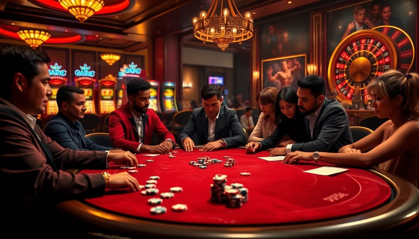 Experience the thrill of high-stakes poker at https://s8glx.com, capturing the excitement and opulence of gambling.