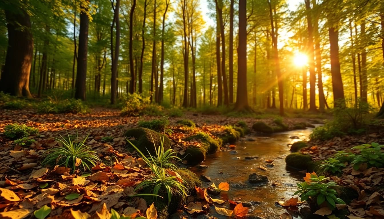 Capture the essence of sustainability with a stunning view of nature at https://www.unsustainablemagazine.com, featuring vibrant greenery and a serene stream.