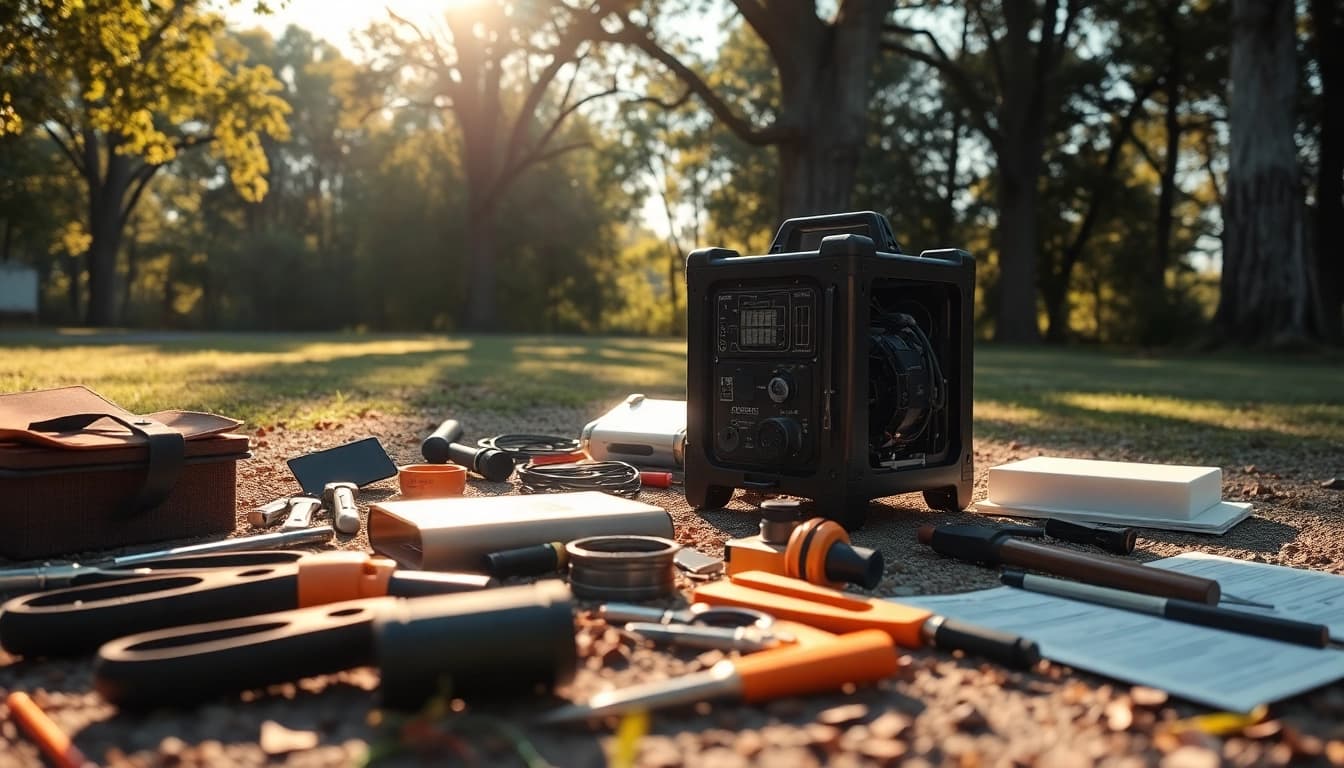 Building the lost generator as a sustainable energy solution in a DIY workspace.