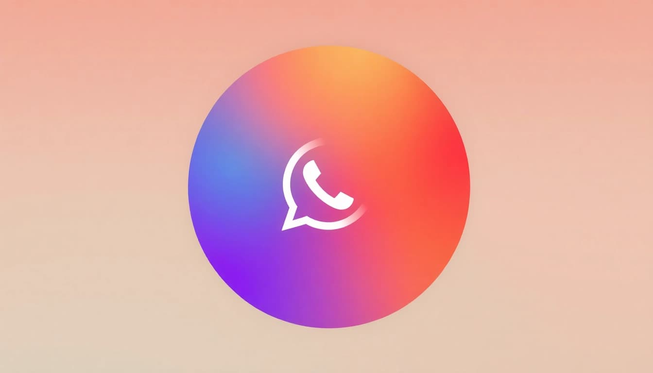 Stunning whatsapp profile photo with a vibrant gradient background and modern design elements.
