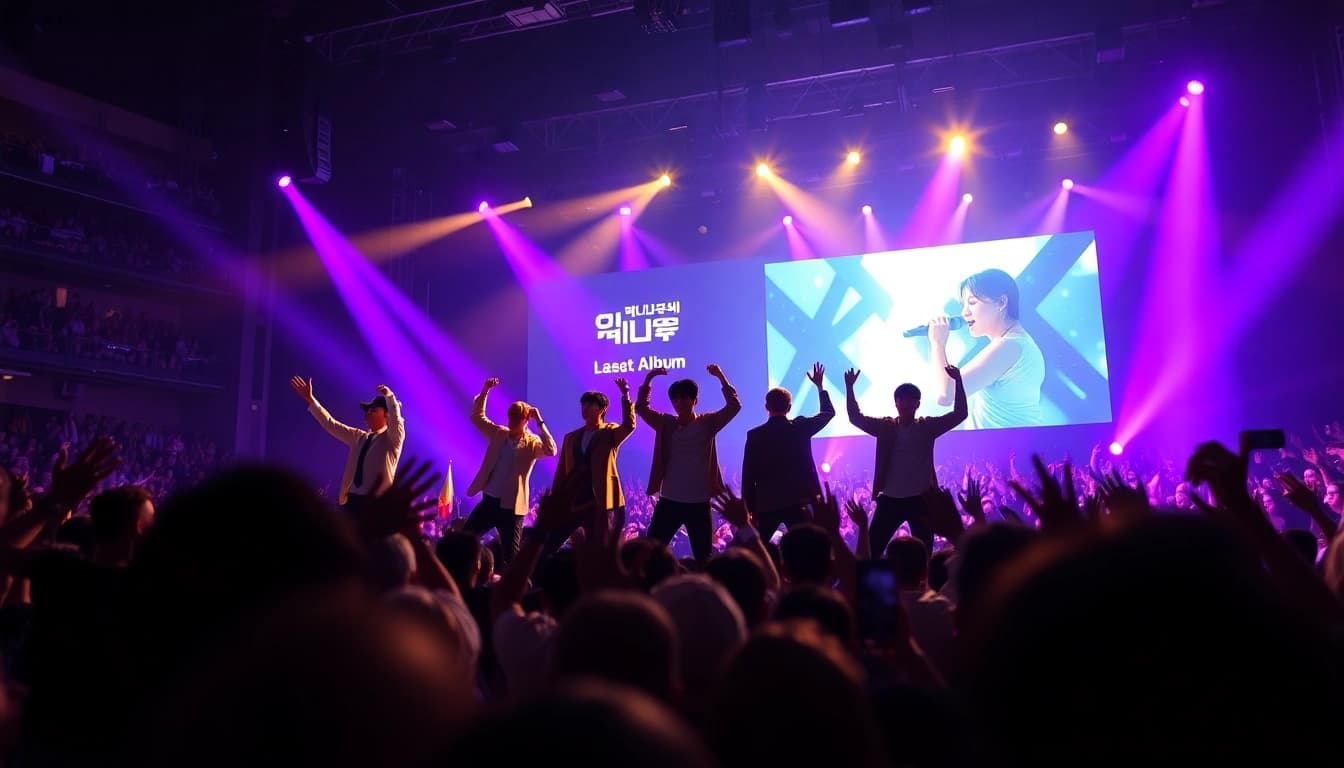 BTS news about their energetic live performance capturing fans' excitement and vibrant atmosphere.