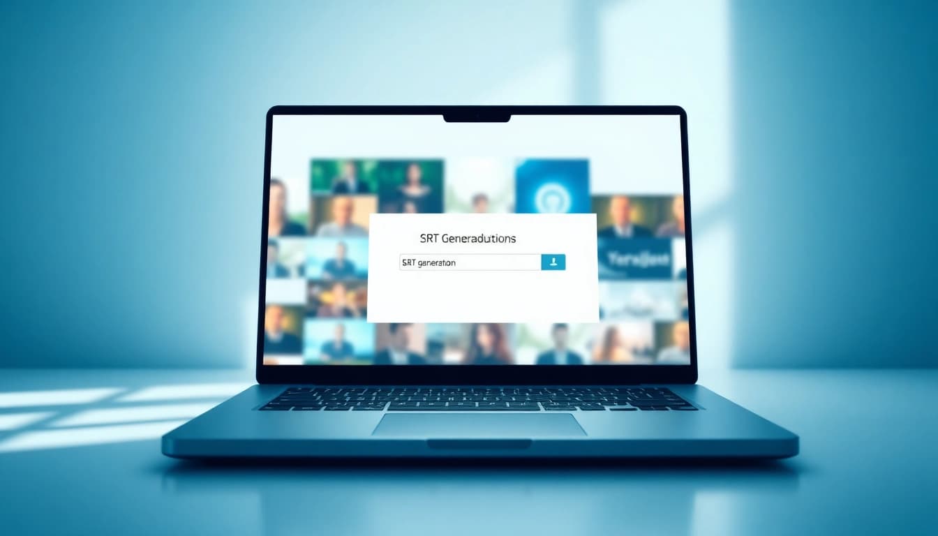 Generate accurate subtitles easily with SRT Generator interface illustration.