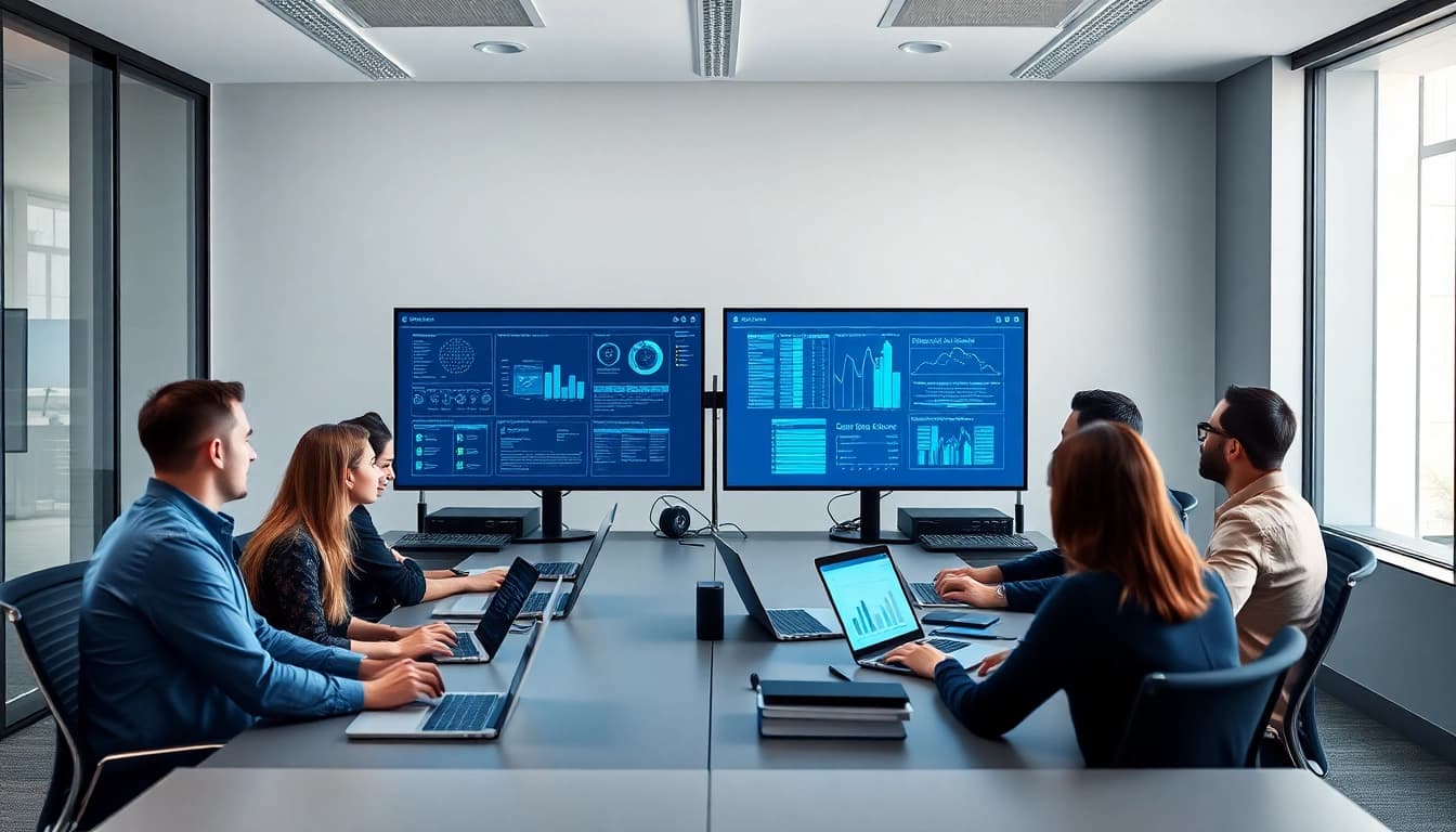 Managed IT Services Tampa professionals collaborating in a modern office setting