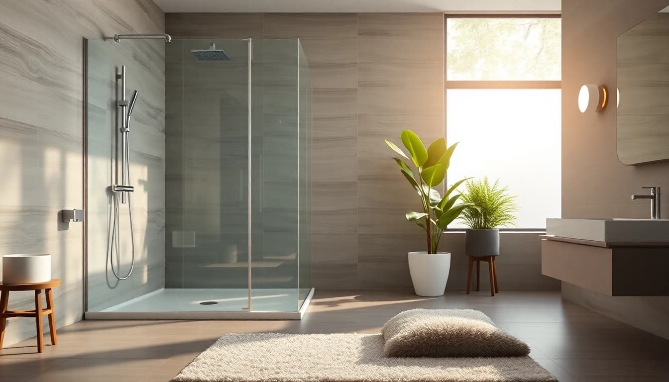 Explore elegant showers UK in a modern bathroom with sleek design and luxurious decor.