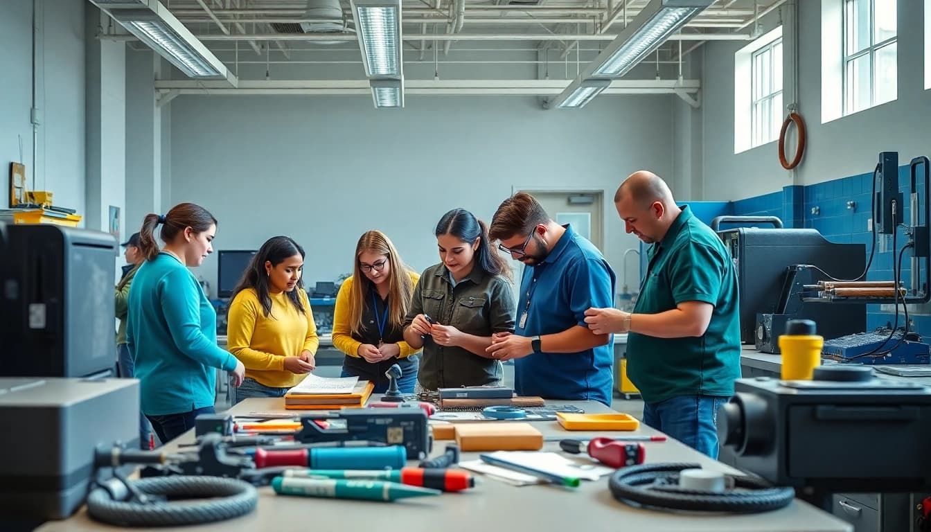 Trade School In Tennessee with students collaborating in a vibrant learning environment.