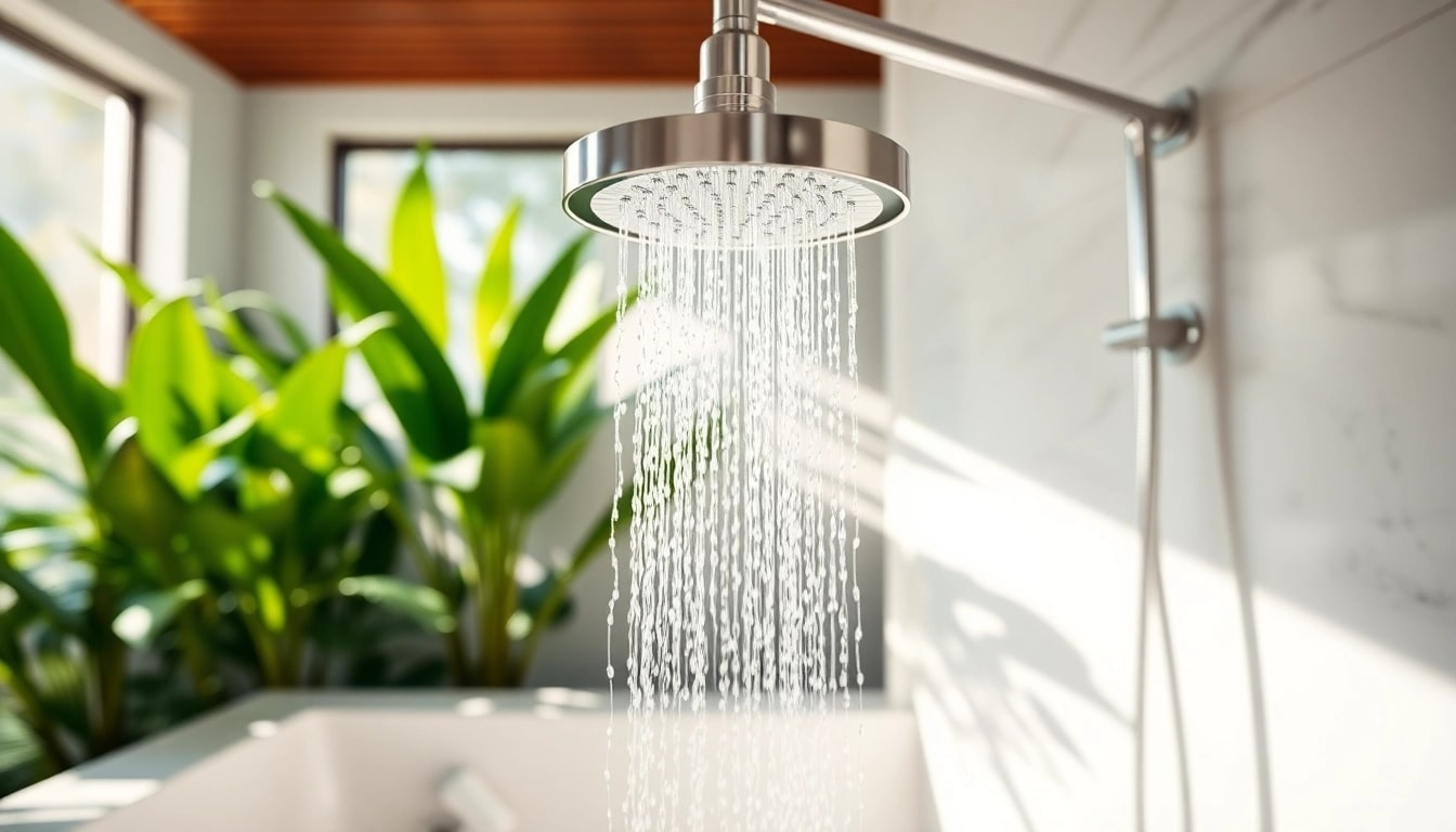 Experience the luxury of elegant showers Australia with a sophisticated bathroom showcasing a rainfall shower.
