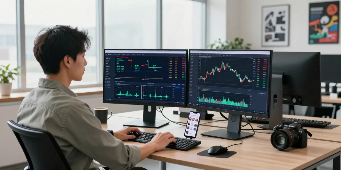 Developer utilizing offshore CNY forex API in a modern tech workspace.