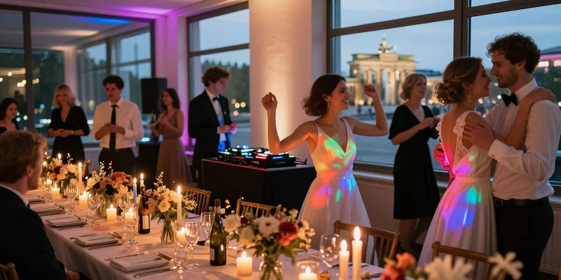 DJ für Hochzeiten in Berlin sorgt für unvergessliche Stimmung auf der Tanzfläche bei einer romantischen Hochzeitsfeier.