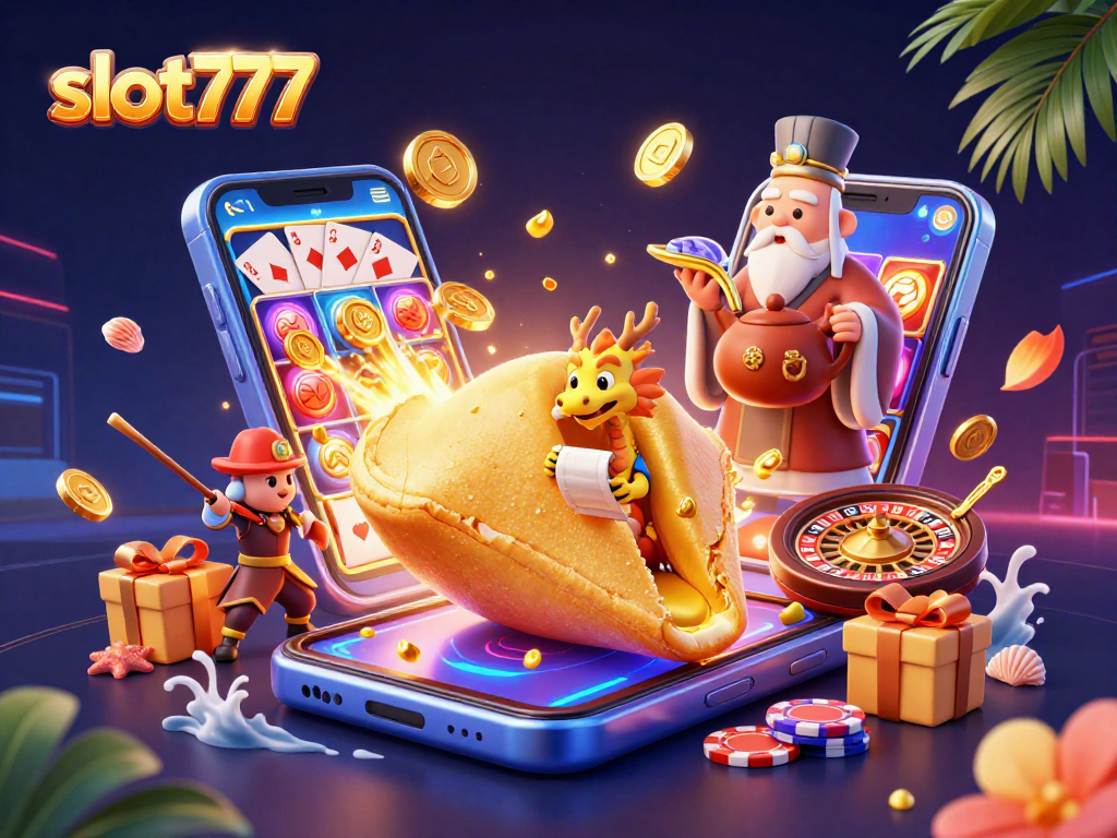 Engage in thrilling slot777 action with vibrant colors and fantasy characters showcasing fortune and gaming ambiance