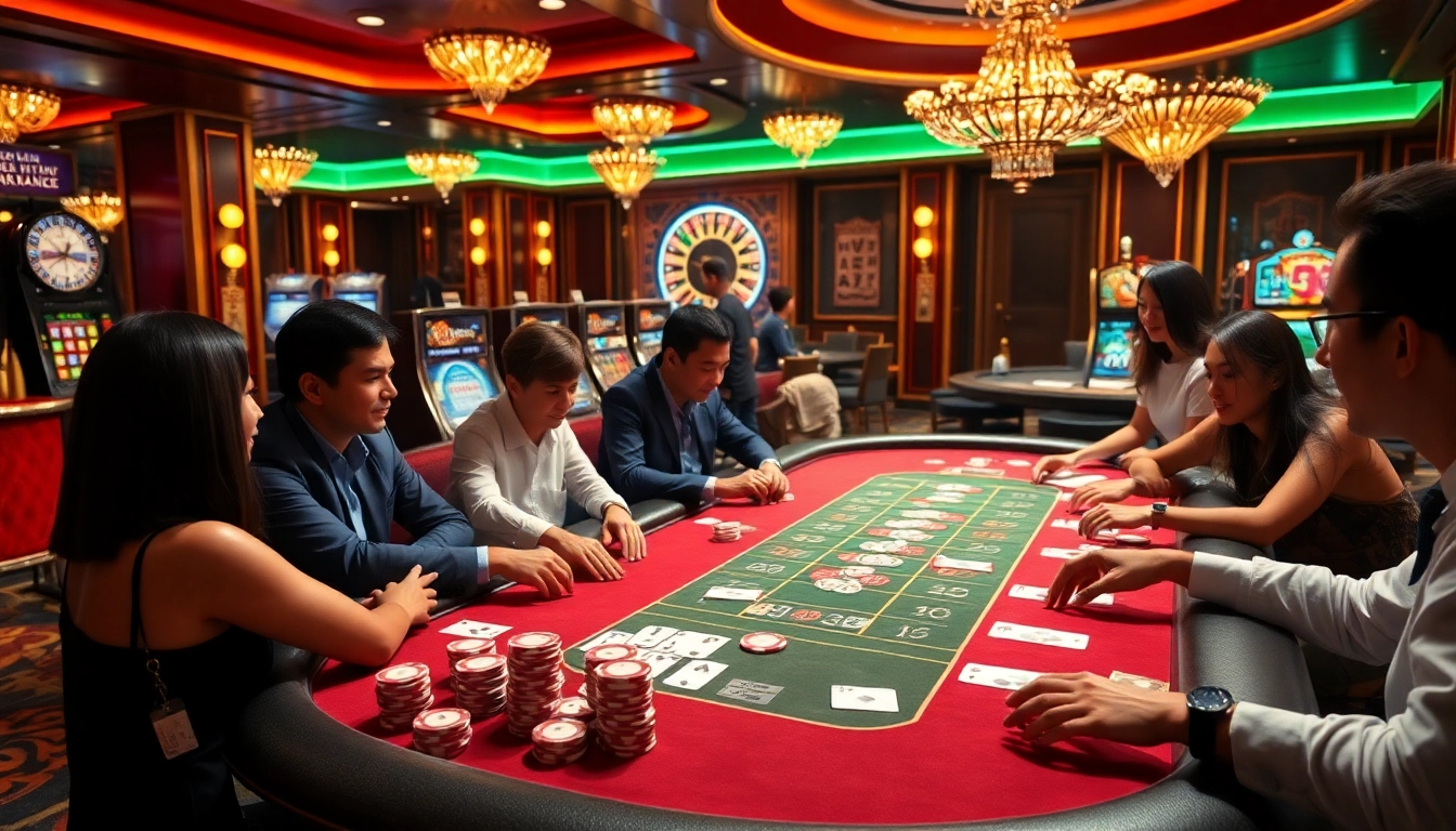 Rasakan sensasi daftar idn poker di kasino mewah dengan meja poker yang semarak dan pemain.