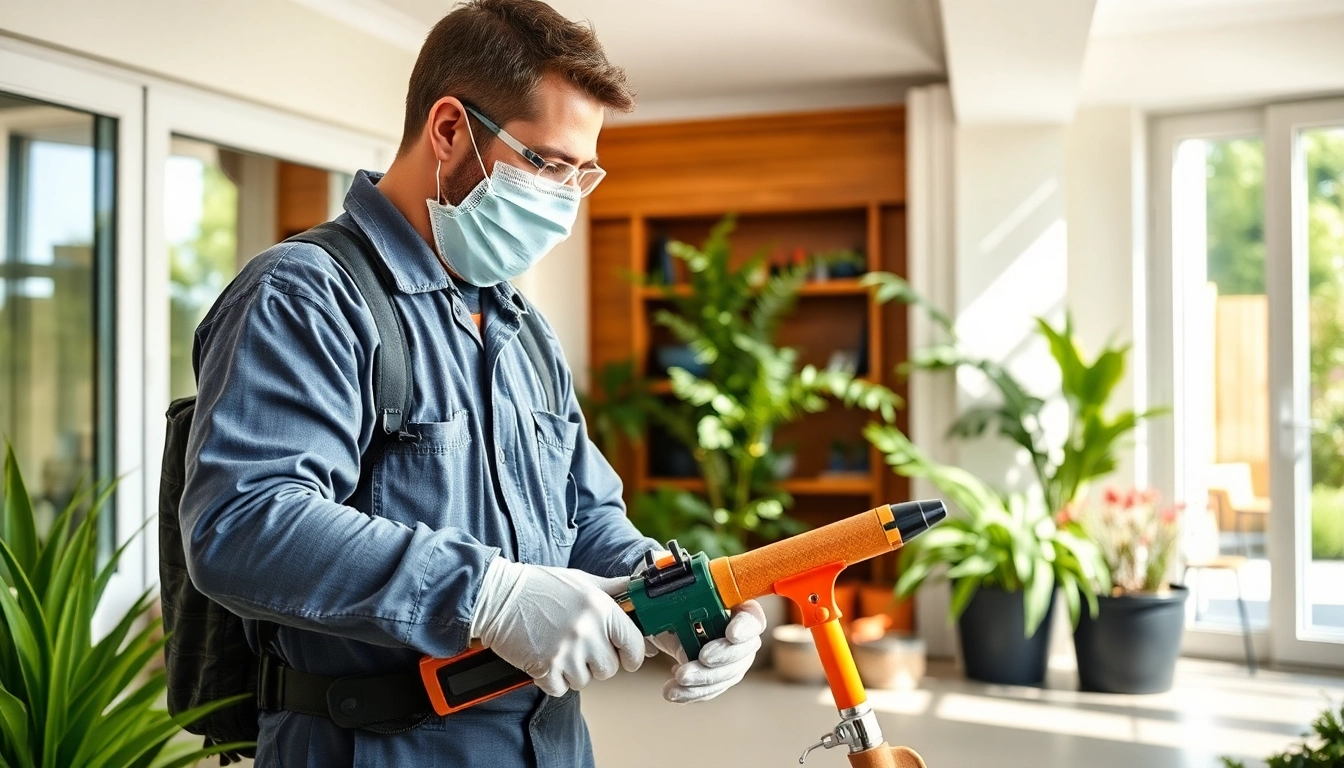 Top exterminator near me assisting in a pest-free garden, showcasing professional service.