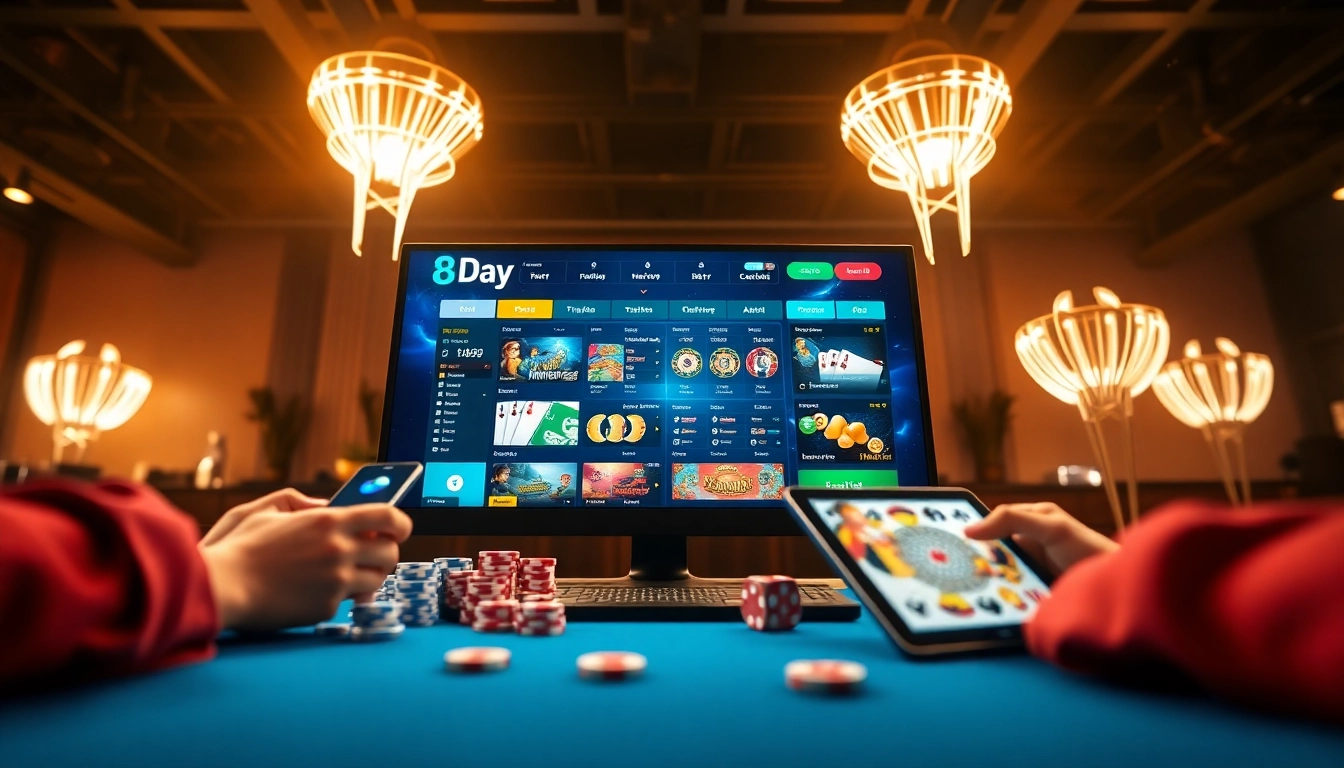 nhà cái 8day showcases vibrant online gaming, engaging users with dynamic casino experiences.