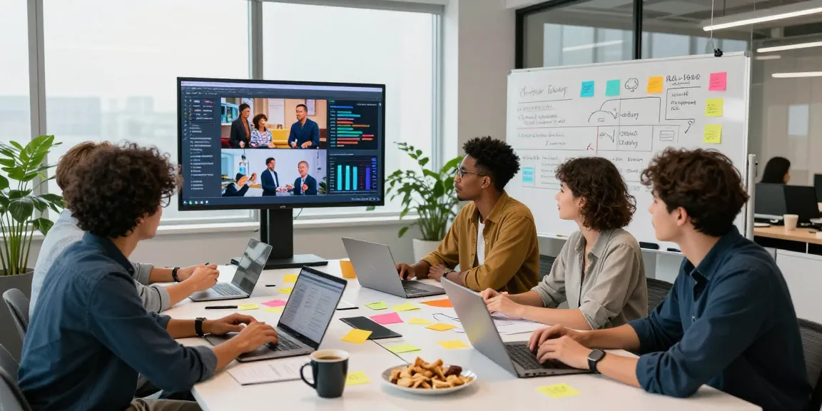Dynamic teamwork in a modern advertising agency Malaysia, showcasing collaboration and creativity.