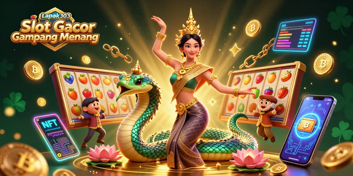 Experience winning with Lapak303 Slot Gacor Gampang Menang as vibrant characters and elements create a gambling spectacle.
