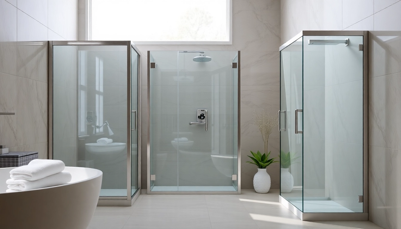 Show beautiful shower doors uk in a luxurious bathroom designed with modern aesthetics.