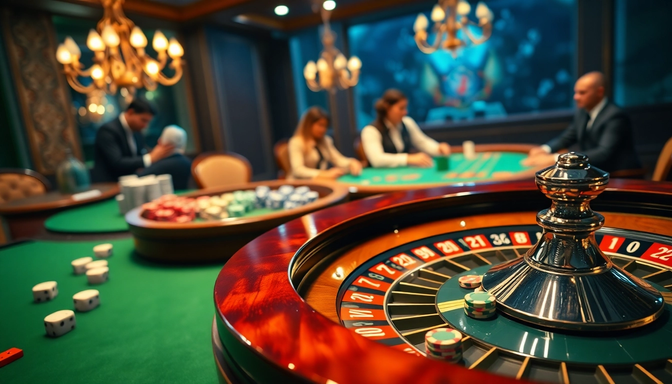 The hidden wiki website showcases a luxurious casino atmosphere with poker chips and roulette wheel in focus.
