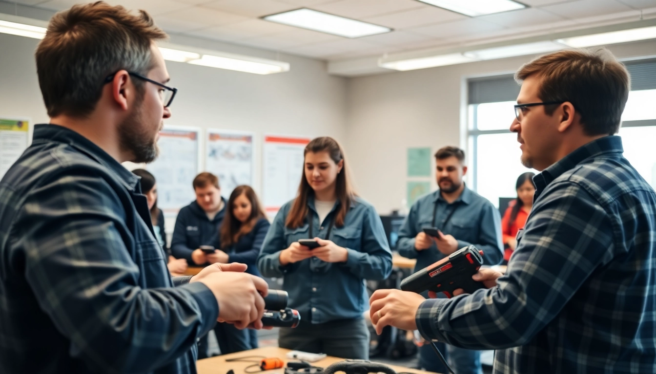 Students actively participating in hvac technician training with hands-on tools and instructor guidance.
