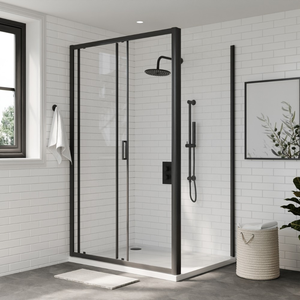 Contemporary Bathrooms Demand a Black Shower Sliding Door