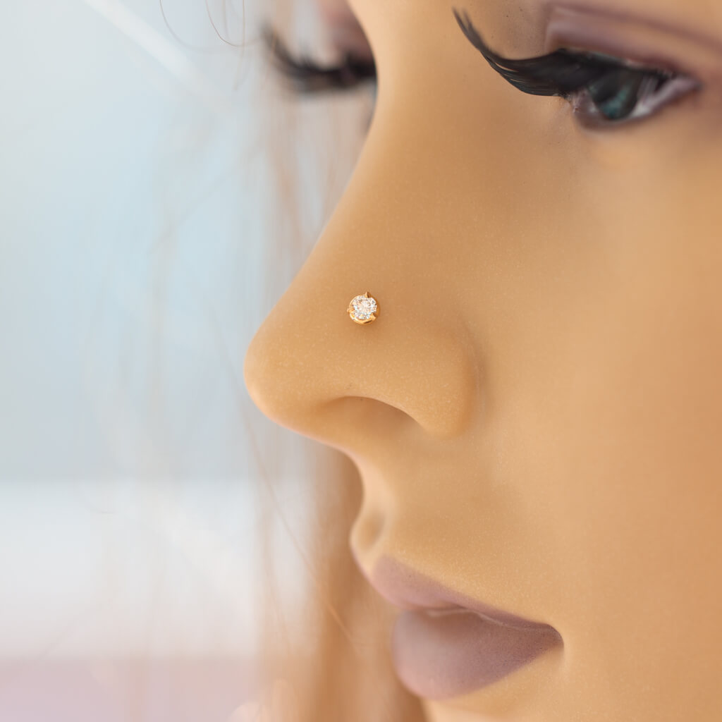 Secure Diamond Nose piercing for Daily Wear