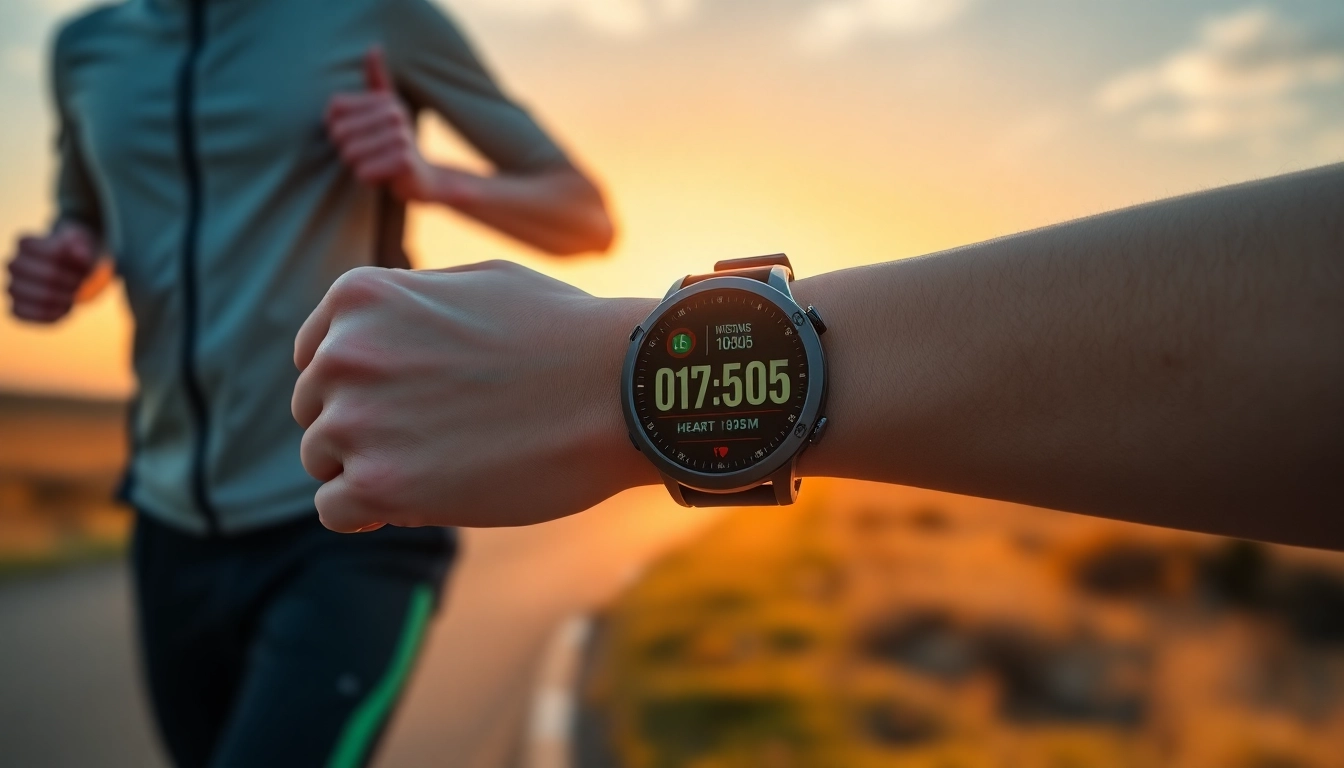 Track your fitness journey with the Explorer Plus GPS Smart Watch, showcasing its vibrant display during a run.
