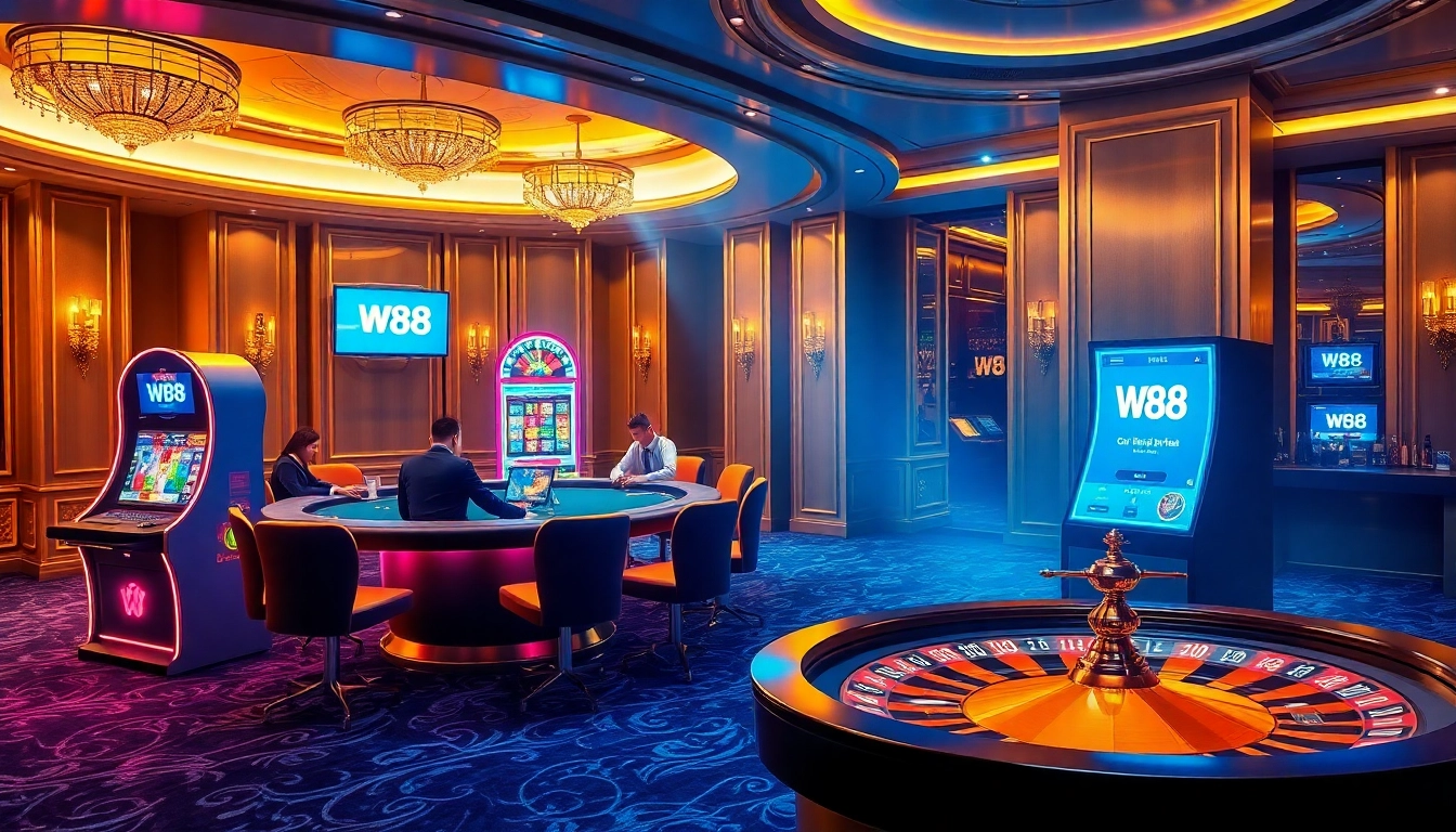 Tương tác với liên kết W88 đầy thú vị tại một casino trực tuyến sôi động có poker, máy xèng và roulette.