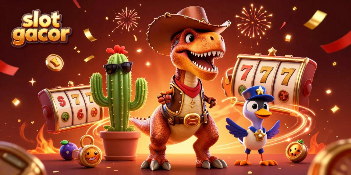 Experience thrilling slot gacor action with colorful casino elements and fun characters.