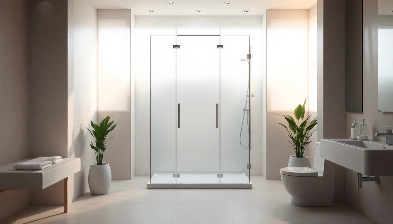 Transform your bathroom with elegant showers au featuring a modern design and soothing natural light.