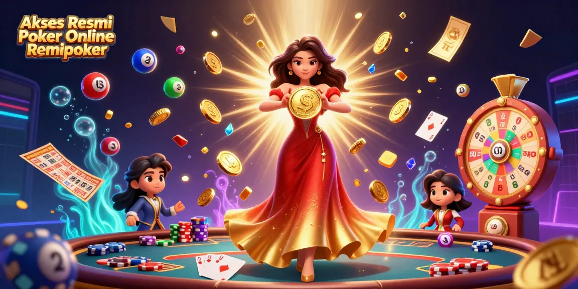 Engage with Akses Resmi Poker Online Remipoker through this vibrant scene showcasing poker excitement and winning opportunities.