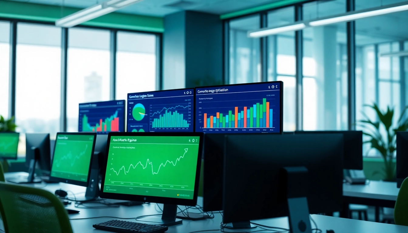 Illustration emphasizing generative engine optimization strategies in a vibrant workspace.