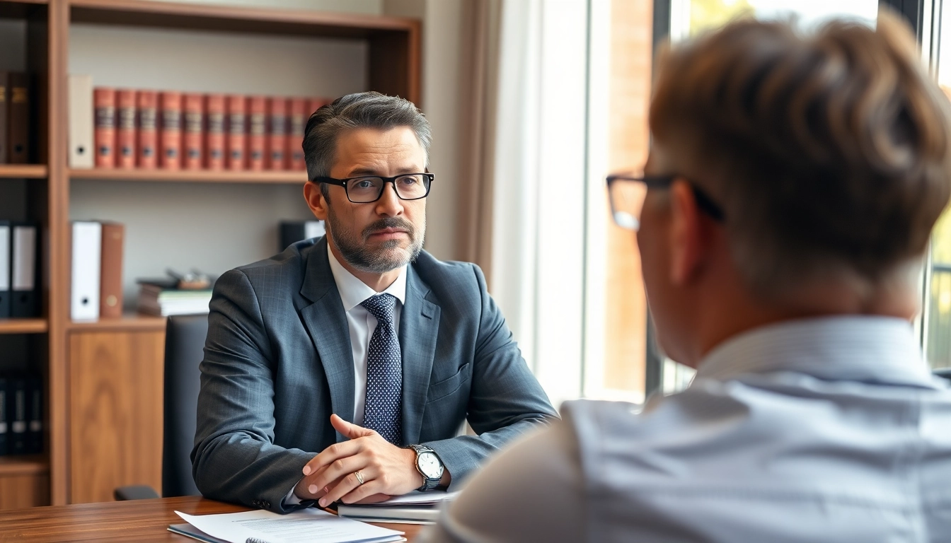 Clearwater truck accident attorney consulting with a client, conveying trust and professionalism
