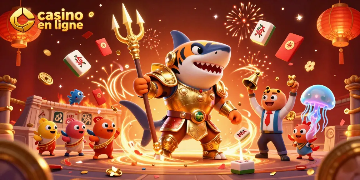 Explorez le monde des jeux sur un casino en ligne avec des éléments festifs et un décor immersif.