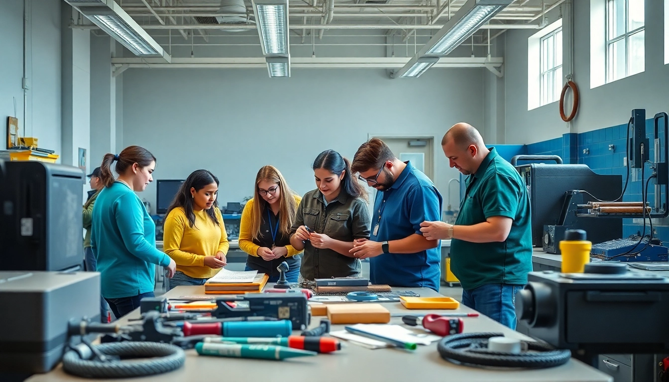 Trade School In Tennessee with students collaborating in a vibrant learning environment.