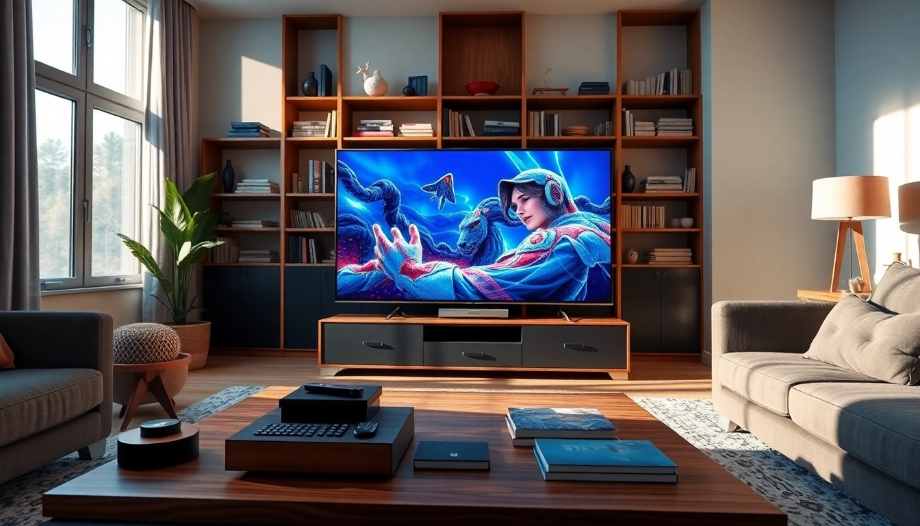Experience premium viewing with iron tv pro displayed on a modern TV in a stylish living room.