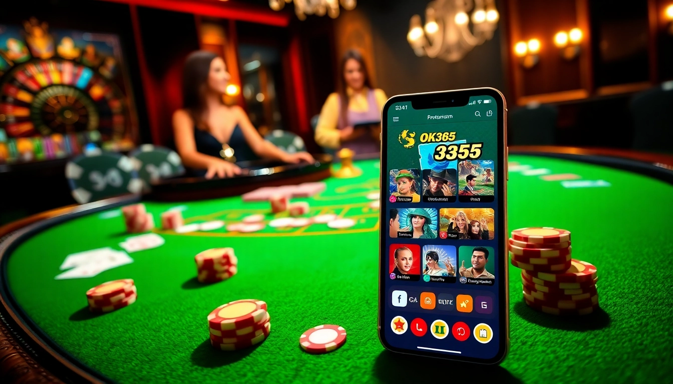 Place bets at OK365's luxurious poker table with stunning chips and vibrant cards.