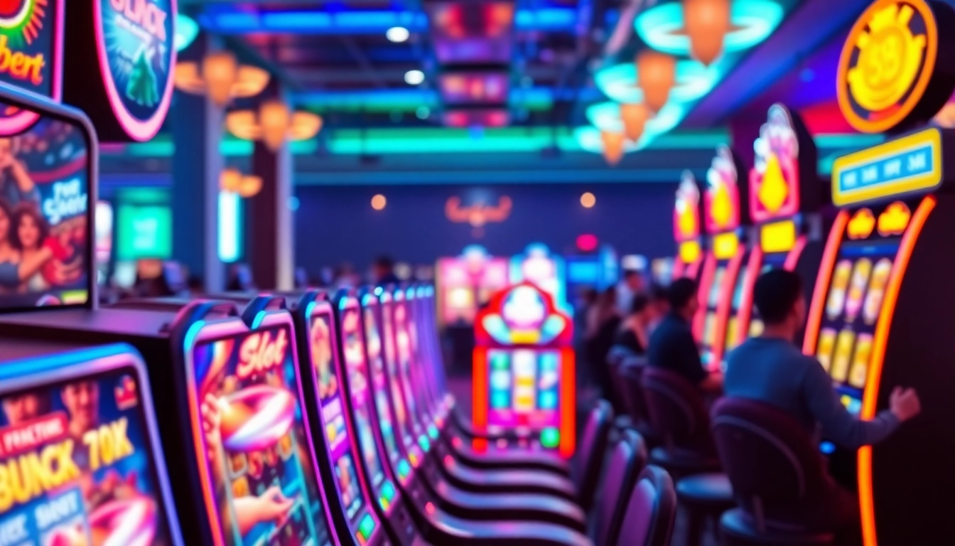 Permainan slot88 yang seru dan penuh warna di kasino yang ramai.