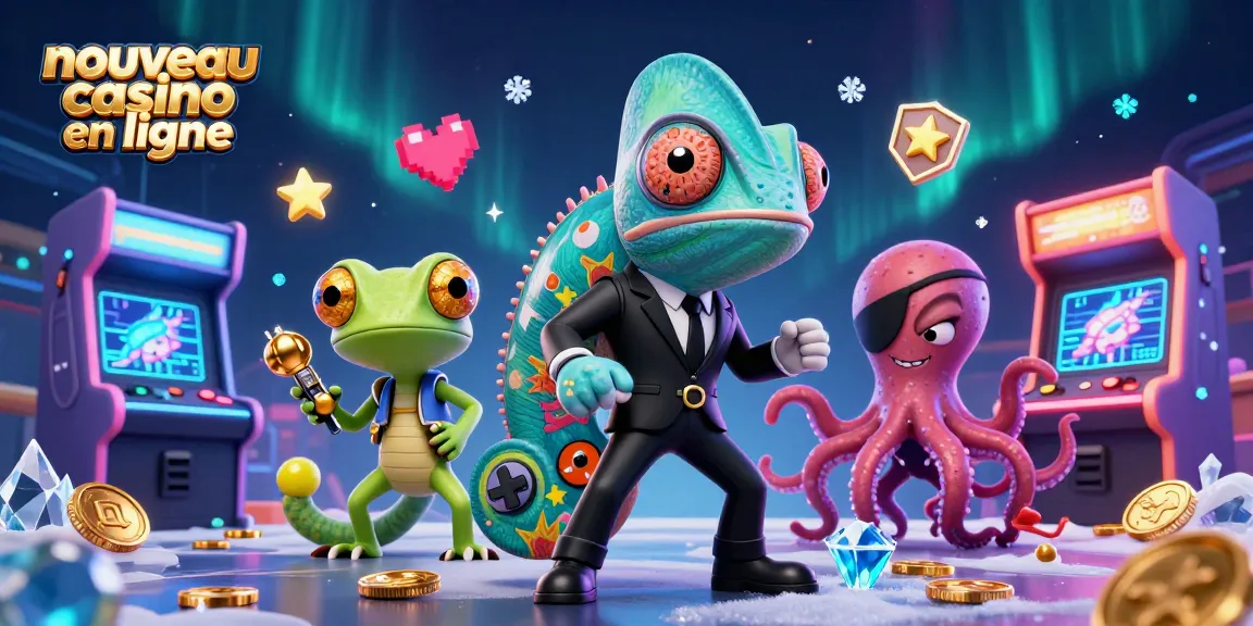 Jouer au nouveau casino en ligne avec un chameleon secret agent dans un univers dynamique rempli de jeux d'arcade.