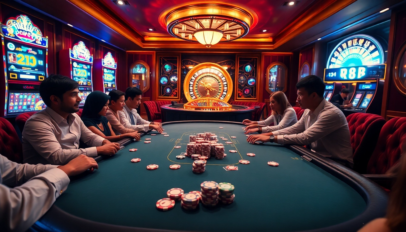 Engaged players at a high-stakes poker table reflecting the spirit of trang chủ rr88 experience.