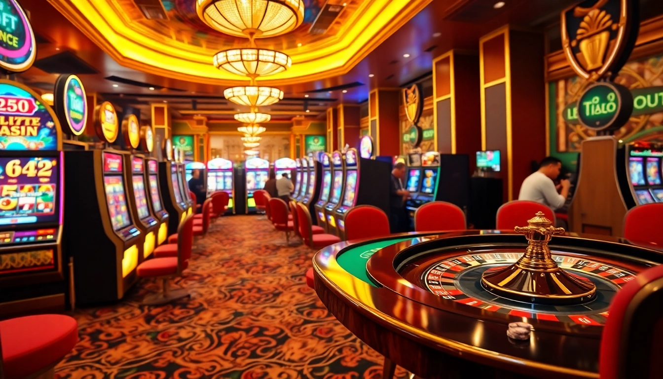 Experience thrilling wins on pragmatic slots amidst a luxurious casino setting.