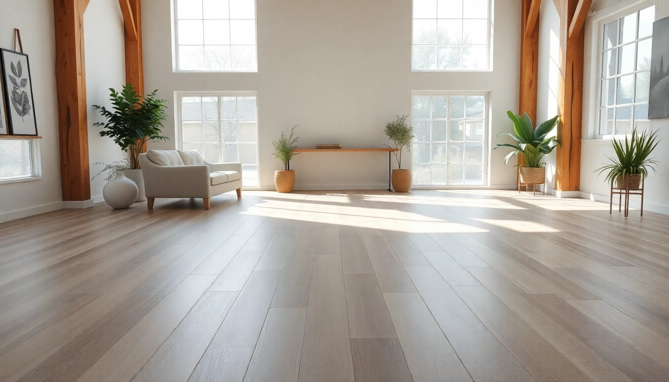 Showcasing elegant vinyl flooring by flooring companies near me within a bright modern interior.