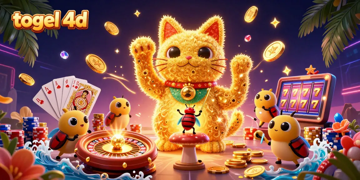 Experience the excitement of togel 4d with vibrant casino symbols and dynamic gaming elements.