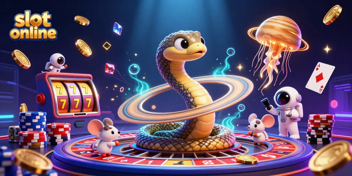 Experience vibrant action in slot online gaming with astronaut mice and cosmic elements.