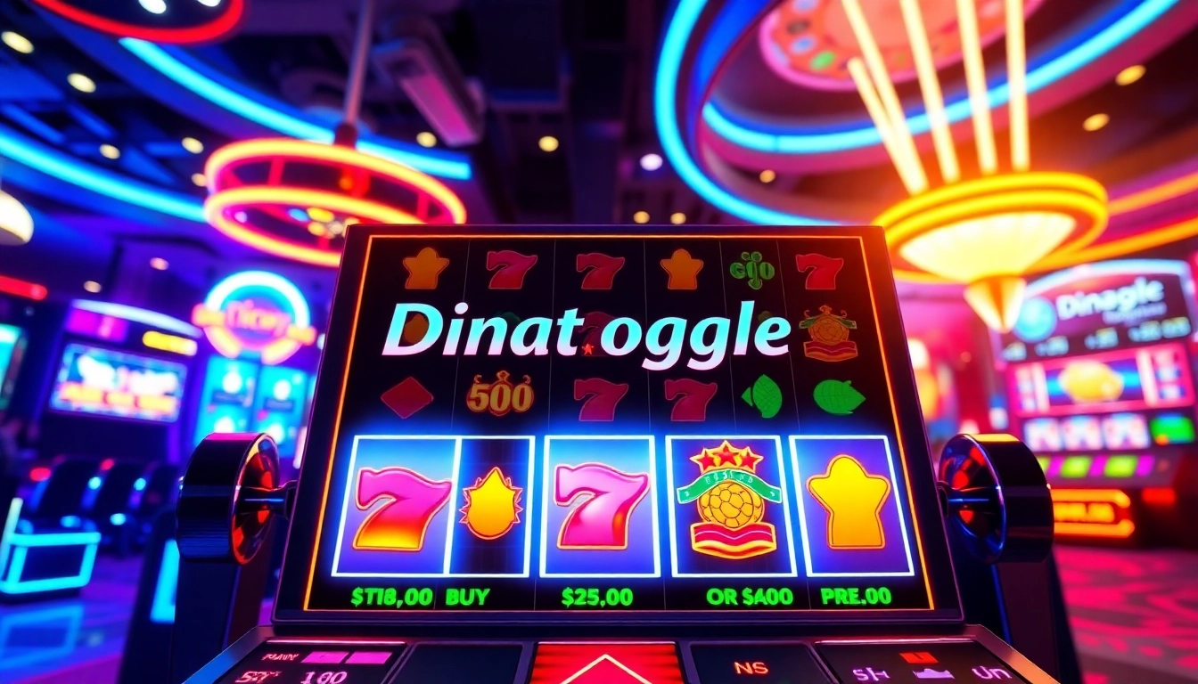 Menggambarkan pengalaman bermain diantogel slot dengan simbol dan latar yang menarik.