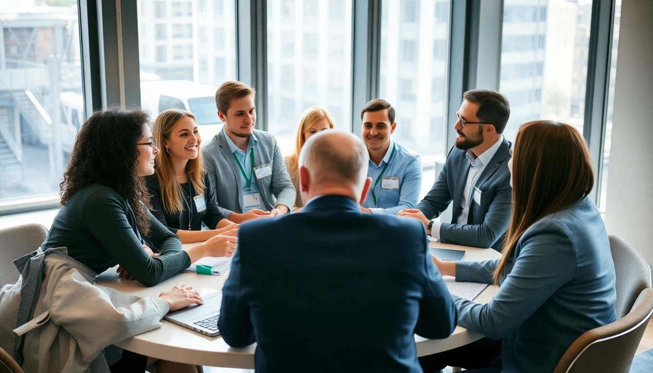 Participants engaging in dynamic construction networking events at a professional venue.