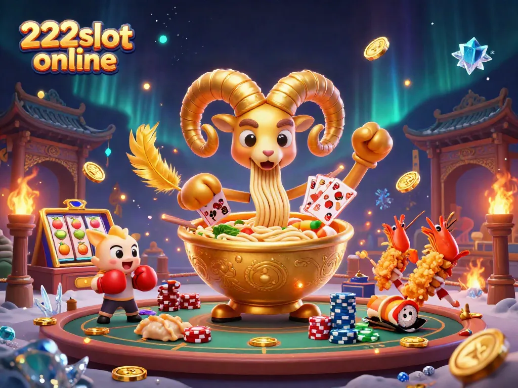 Aksi menampilkan pengalaman bermain slot online di 222slot online dengan karakter unik dan tema perjudian yang menarik.