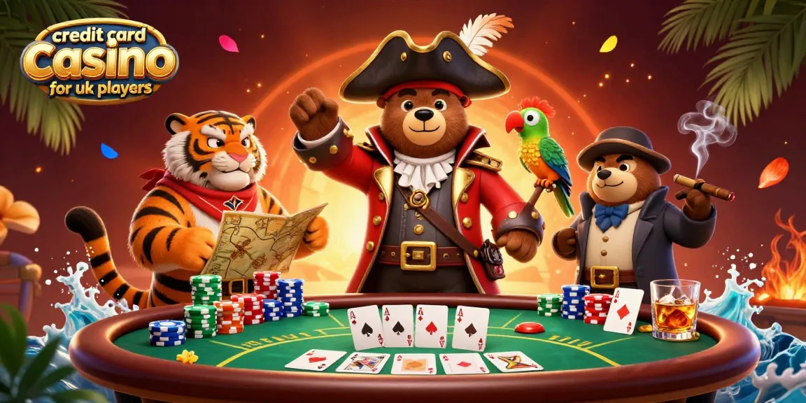 Experience the thrill of the credit card casino for UK players with vibrant casino characters and action.