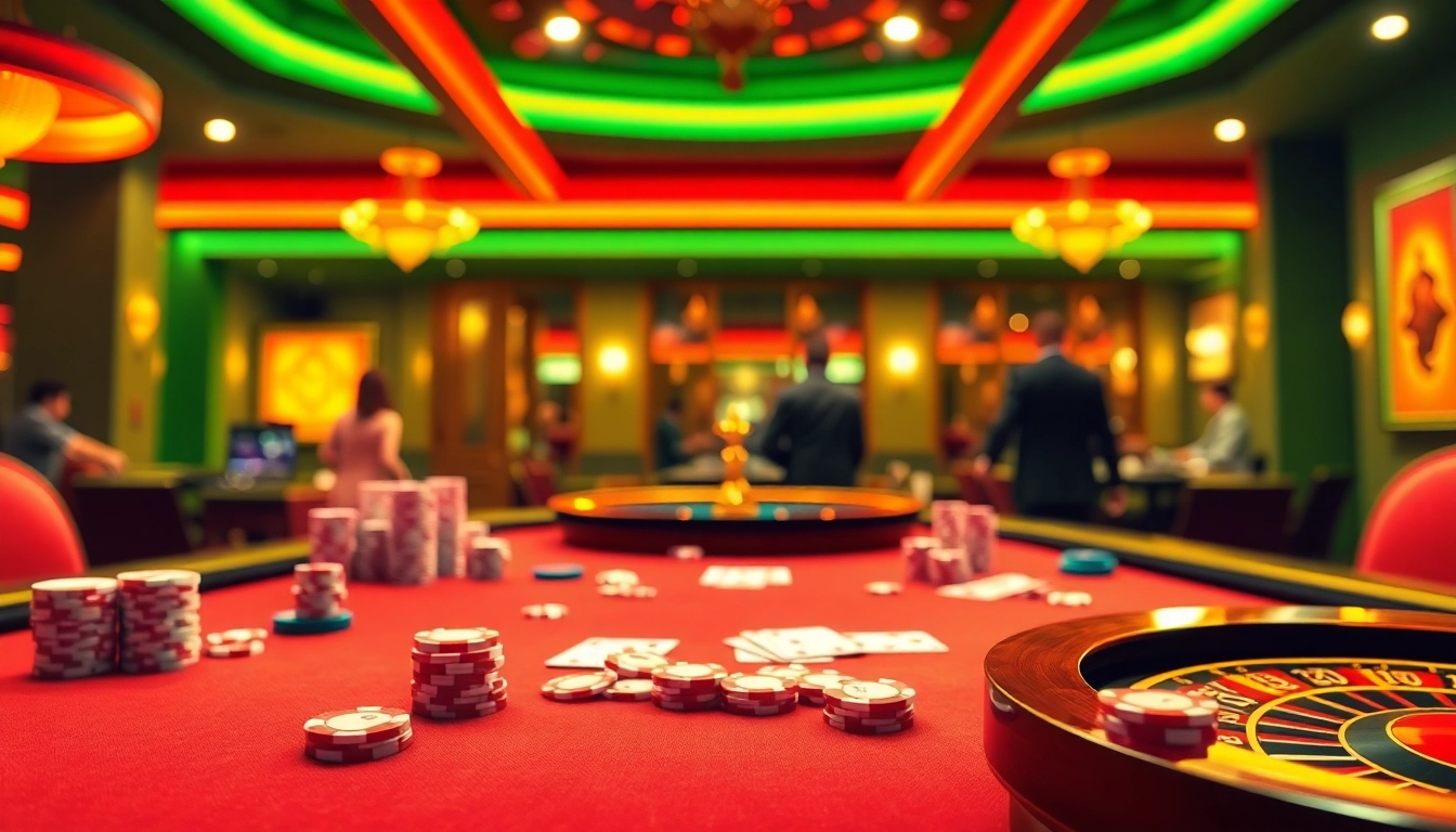 Engaging scene of a casino showcasing thrilling gameplay at cs2 gambling sites.