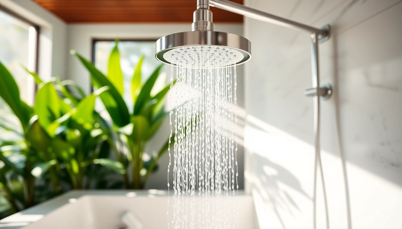 Experience the luxury of elegant showers Australia with a sophisticated bathroom showcasing a rainfall shower.