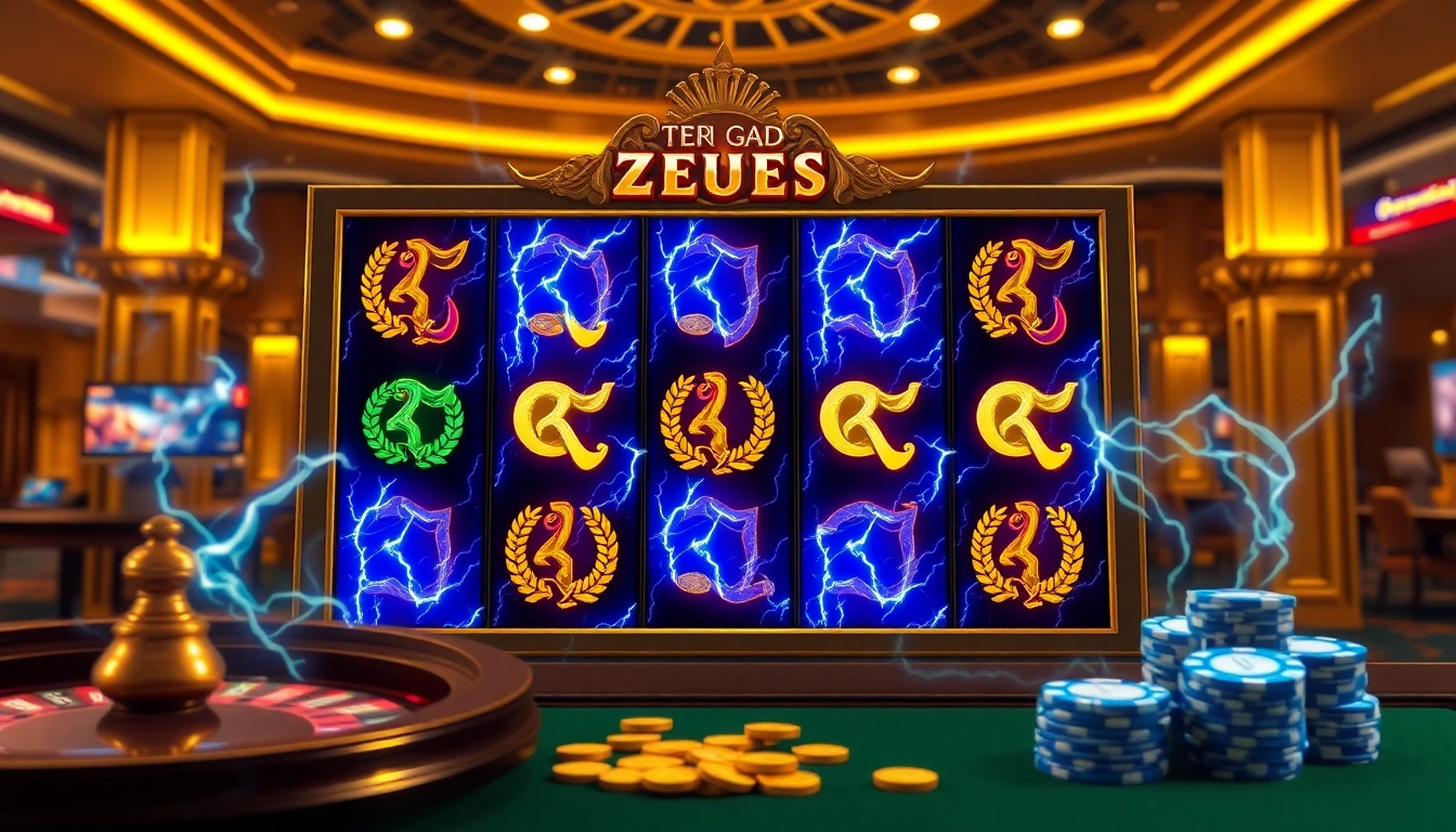 Putar mesin slot Zeus untuk kemenangan jackpot dalam suasana kasino mewah.