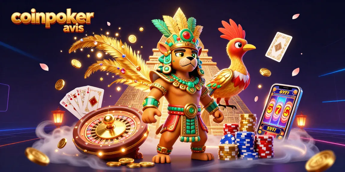 coinpoker avis : plongez dans un univers de jeux avec des personnages captivants et des éléments de casino scintillants.