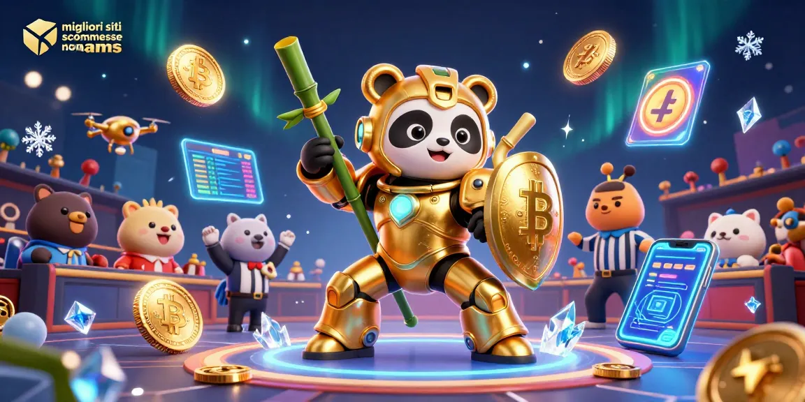 I migliori siti scommesse non AAMS valutati con energie visive e elementi del mondo crypto.